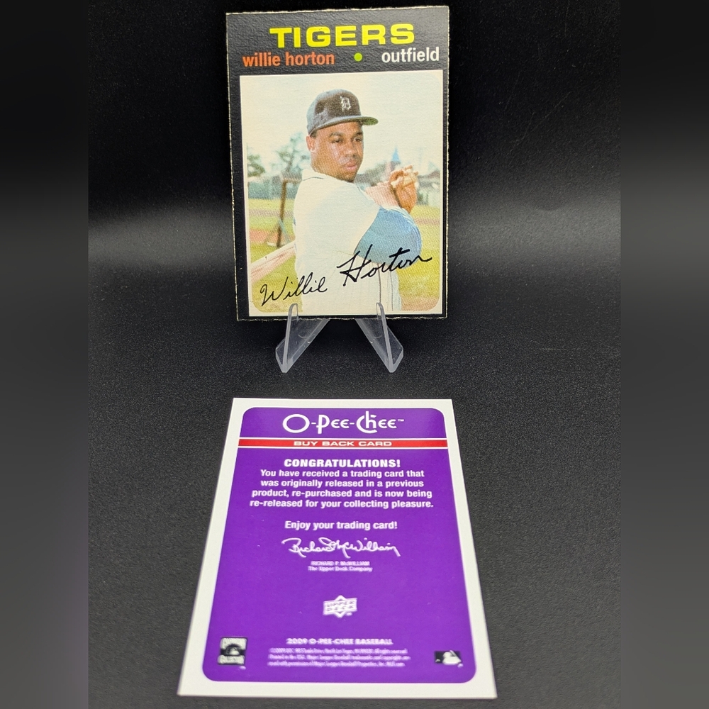 2009 O-Pee-Chee OPC Original Buyback 1971 O-Pee-Chee #120 Willie Horton Case Hit